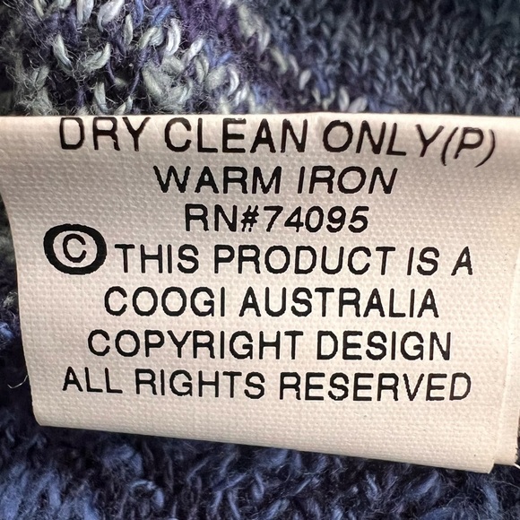 Cuggi Cardigan Sweater, Blue, Size L - Picture 12 of 15